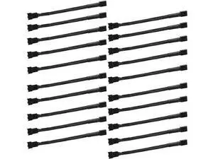 20-Pack 4-Pin PWM Fan Extension Cables, 27cm (10.6 Inch) PC Cooling Fan Extender Wires 20-Pack 4-Pin PWM Fan Extension Cables, 27cm (10.6 Inch) PC Cooling Fan Extender Wires