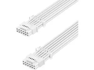 70cm 12VHPWR 16Pin(12+4) Male to Male Sleeved GPU Power Cable, PCIe 5.0 ATX3.0 600W 12V-2x6 Modular PSU Cord, White, Compatible with RTX 3090Ti/4070Ti/4080/4090/5090/5080/5070/5070Ti 70cm 12VHPWR 16Pin(12+4) Male to Male Sleeved GPU Power Cable, PCIe 5.0 ATX3.0 600W 12V-2x6 Modular PSU Cord, White, Compatible with RTX 3090Ti/4070Ti/4080/4090/5090/5080/5070/5070Ti