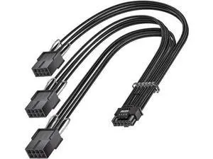 30cm Sleeved 12V-2x6 Male to Female 12VHPWR Adapter Cable, PCIe 5.0 16Pin(12+4) to 3×8Pin PCIe GPU Power Cord, Compatible with RTX 5080/5070/5070Ti/3090Ti/4070Ti/4080/4090 30cm Sleeved 12V-2x6 Male to Female 12VHPWR Adapter Cable, PCIe 5.0 16Pin(12+4) to 3×8Pin PCIe GPU Power Cord, Compatible with RTX 5080/5070/5070Ti/3090Ti/4070Ti/4080/4090