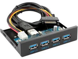 4-Port USB 3.0 Front Panel Hub for 3.5-inch Floppy Bay, Internal Expansion Dock with 20Pin Motherboard Header Cable for Desktop PC Case 4-Port USB 3.0 Front Panel Hub for 3.5-inch Floppy Bay, Internal Expansion Dock with 20Pin Motherboard Header Cable for Desktop PC Case