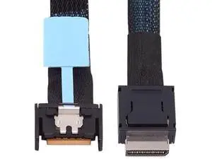 0.5M PCIe 5.0 Conversion Cable, OCuLink SFF-8611 4i Male to MCIO SFF-TA-1016 SFF-8654 4i 38Pin Male Mini Cool Edge IO Server PCIe Storage Extension Cable 0.5M PCIe 5.0 Conversion Cable, OCuLink SFF-8611 4i Male to MCIO SFF-TA-1016 SFF-8654 4i 38Pin Male Mini Cool Edge IO Server PCIe Storage Extension Cable