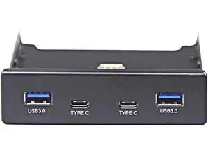 3.5 Inch Floppy Bay 4-Port USB Hub, Dual 5Gbps USB 3.1 Type-C + Dual USB 3.0 Type-A Front Panel Adapter, 19Pin USB 3.0 Header Splitter for Desktop PC Chassis 3.5 Inch Floppy Bay 4-Port USB Hub, Dual 5Gbps USB 3.1 Type-C + Dual USB 3.0 Type-A Front Panel Adapter, 19Pin USB 3.0 Header Splitter for Desktop PC Chassis