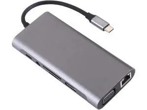 11-in-1 USB C Multiport Hub, USB C Dock with Gigabit Ethernet, 100W PD Charging, 4K HDMI, VGA, SD/TF Card Reader, 4 USB 3.0, 3.5mm Audio Mic Jack for USB-C Laptops 11-in-1 USB C Multiport Hub, USB C Dock with Gigabit Ethernet, 100W PD Charging, 4K HDMI, VGA, SD/TF Card Reader, 4 USB 3.0, 3.5mm Audio Mic Jack for USB-C Laptops