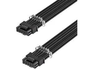 70cm Black Sleeved 12V-2x6 Male to Male 12VHPWR GPU Power Cable, PCIe 5.1 600W, ATX 3.1 Modular PSU Cord for RTX 5090/5080/5070Ti/5070/4090/4080/4070Ti/3090Ti 70cm Black Sleeved 12V-2x6 Male to Male 12VHPWR GPU Power Cable, PCIe 5.1 600W, ATX 3.1 Modular PSU Cord for RTX 5090/5080/5070Ti/5070/4090/4080/4070Ti/3090Ti