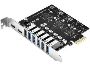 8-Port PCIe USB 3.2 Expansion Card (6×USB-A + 2×USB-C), Built-in 3 Independent Power Modules 8-Port PCIe USB 3.2 Expansion Card (6×USB-A + 2×USB-C), Built-in 3 Independent Power Modules