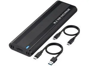 Tool-Free M.2 NVMe & SATA SSD Enclosure, 10Gbps USB-C M.2 to USB Adapter, Supports M Key / B+M Key 2242/2260/2280 Drives Tool-Free M.2 NVMe & SATA SSD Enclosure, 10Gbps USB-C M.2 to USB Adapter, Supports M Key / B+M Key 2242/2260/2280 Drives