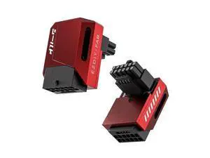 PCIe 5.1 90 Degree Right Angle 600W 12VHPWR Adapter, 12+4Pin 12V-2x6 GPU Power Connector, Red STD Type 1 Pack for RTX 3090Ti 4070Ti 4080 4090 PCIe 5.1 90 Degree Right Angle 600W 12VHPWR Adapter, 12+4Pin 12V-2x6 GPU Power Connector, Red STD Type 1 Pack for RTX 3090Ti 4070Ti 4080 4090
