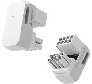 Shield Series 8-Pin PCIe GPU Power Adapter, 180° U-Turn Angled Aluminum Connector, Reverse Type, White, 2 Pack Shield Series 8-Pin PCIe GPU Power Adapter, 180° U-Turn Angled Aluminum Connector, Reverse Type, White, 2 Pack