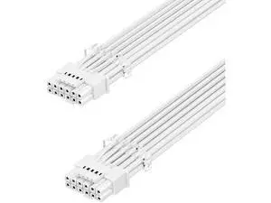 70cm White Sleeved PCIe 5.0 12VHPWR 16Pin (12+4) Male to Male Modular GPU Power Cable, 600W 12V-2x6 Connector Compatible with ATX 3.0 PSU, Fits RTX 3090Ti, 4070 Ti, 4080, 4090, 5070, 5070 Ti, 5080, 50 70cm White Sleeved PCIe 5.0 12VHPWR 16Pin (12+4) Male to Male Modular GPU Power Cable, 600W 12V-2x6 Connector Compatible with ATX 3.0 PSU, Fits RTX 3090Ti, 4070 Ti, 4080, 4090, 5070, 5070 Ti, 5080, 50