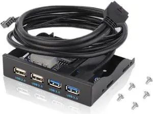 3.5" Bay Front Panel USB Hub, 2 USB 3.0 + 2 USB 2.0 with Cable 3.5" Bay Front Panel USB Hub, 2 USB 3.0 + 2 USB 2.0 with Cable
