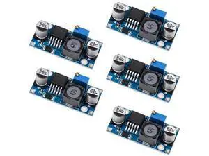 5 Pack Adjustable DC-DC Buck Step Down Converter, High Efficiency Voltage Regulator Module, 3A Max, 3V-40V Input 1.5V-35V Output for DIY Electronics 5 Pack Adjustable DC-DC Buck Step Down Converter, High Efficiency Voltage Regulator Module, 3A Max, 3V-40V Input 1.5V-35V Output for DIY Electronics