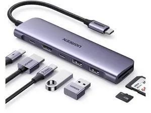 UGREEN Revodok 1071 7-in-1 USB C Multiport Dock, 4K HDMI Output, 100W PD Charging, 5Gbps USB-C & Dual USB-A Data Ports, SD TF Card Reader for USB-C Laptops Tablets UGREEN Revodok 1071 7-in-1 USB C Multiport Dock, 4K HDMI Output, 100W PD Charging, 5Gbps USB-C & Dual USB-A Data Ports, SD TF Card Reader for USB-C Laptops Tablets