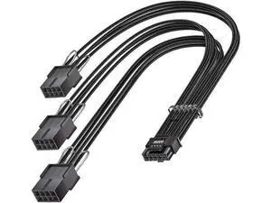 30cm Sleeved PCIe 5.0 12VHPWR Extension Cable, 16Pin (12+4/12V-2x6) Male to 3×8Pin PCIe Female GPU Power Adapter Cord, Compatible with RTX 5080 5070 5070Ti 3090Ti 4070Ti 4080 4090 30cm Sleeved PCIe 5.0 12VHPWR Extension Cable, 16Pin (12+4/12V-2x6) Male to 3×8Pin PCIe Female GPU Power Adapter Cord, Compatible with RTX 5080 5070 5070Ti 3090Ti 4070Ti 4080 4090
