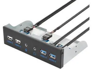 5.25 Inch CD-ROM Bay 4-Port Front Panel USB Hub with HD Headphone & Microphone Jack, 2 USB 3.0 + 2 USB 2.0 Stereo Audio Expansion Bracket for Desktop PC Chassis 5.25 Inch CD-ROM Bay 4-Port Front Panel USB Hub with HD Headphone & Microphone Jack, 2 USB 3.0 + 2 USB 2.0 Stereo Audio Expansion Bracket for Desktop PC Chassis