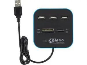 3-Port USB 2.0 Hub with SD TF Card Reader, All-in-One Mini USB Combo Splitter, 480Mbps High Speed Data Transfer Plug and Play 3-Port USB 2.0 Hub with SD TF Card Reader, All-in-One Mini USB Combo Splitter, 480Mbps High Speed Data Transfer Plug and Play