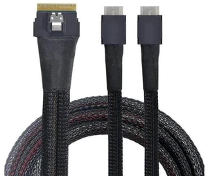 50CM PCIe 4.0 SlimSAS 8i Fanout Cable, SFF-8654 74Pin x8 Host to Dual OCuLink SFF-8611 Storage Interconnection Cable for High-Density Server OCP Storage Expansion 50CM PCIe 4.0 SlimSAS 8i Fanout Cable, SFF-8654 74Pin x8 Host to Dual OCuLink SFF-8611 Storage Interconnection Cable for High-Density Server OCP Storage Expansion