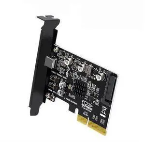 USB 3.2 Gen2 Type-C 20Gbps PCI-E 4X Expansion Card Adapter for Desktop Motherboard USB 3.2 Gen2 Type-C 20Gbps PCI-E 4X Expansion Card Adapter for Desktop Motherboard