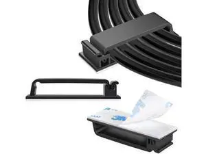 40PCS XL Black Self-Adhesive Cable Clips, Cord Organizer for Desk, Car, Wall, TV, PC, Ethernet Wire 40PCS XL Black Self-Adhesive Cable Clips, Cord Organizer for Desk, Car, Wall, TV, PC, Ethernet Wire