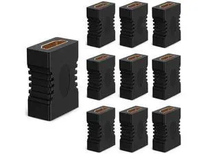 10 Pack HDMI 2.1 Female to Female 8K HDMI Coupler, 8K@60Hz 4K@120Hz HDMI Extender Adapter Supports 3D HDR HDCP ARC for DVD Blu-ray TV Laptop PC Monitor 10 Pack HDMI 2.1 Female to Female 8K HDMI Coupler, 8K@60Hz 4K@120Hz HDMI Extender Adapter Supports 3D HDR HDCP ARC for DVD Blu-ray TV Laptop PC Monitor