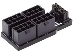 ATX 3.0 PCIe 5.0 90° Down Angled 12VHPWR Power Adapter, 16Pin (12+4) to Four 8Pin PCIe Modular PSU Connector, Compatible with RTX 4080/4090/5090Ti Graphics Cards ATX 3.0 PCIe 5.0 90° Down Angled 12VHPWR Power Adapter, 16Pin (12+4) to Four 8Pin PCIe Modular PSU Connector, Compatible with RTX 4080/4090/5090Ti Graphics Cards