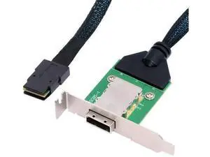 SFF-8087 36Pin Internal to SFF-8088 26Pin External Mini SAS Cable with PCBA & Low Profile Bracket, SAS 2.0 6Gbps Host to External Storage Interconnect Cable for Servers RAID JBOD SFF-8087 36Pin Internal to SFF-8088 26Pin External Mini SAS Cable with PCBA & Low Profile Bracket, SAS 2.0 6Gbps Host to External Storage Interconnect Cable for Servers RAID JBOD