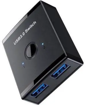Bi-Directional USB 3.0 Switch Selector 2-in-1 / 1-in-2, USB Sharing Hub for 2 PCs Share Keyboard Mouse Scanner Printer Bi-Directional USB 3.0 Switch Selector 2-in-1 / 1-in-2, USB Sharing Hub for 2 PCs Share Keyboard Mouse Scanner Printer