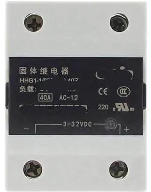 HHG1-1/032F-38 Single Phase Solid State Relay, 40A DC 24V Control AC 220V SSR Module, DC to AC Relay (Model: HHG1-1/032F-38 25Z) HHG1-1/032F-38 Single Phase Solid State Relay, 40A DC 24V Control AC 220V SSR Module, DC to AC Relay (Model: HHG1-1/032F-38 25Z)
