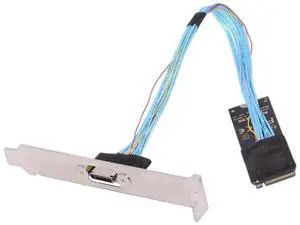 30cm PCIe 4.0 M.2 M-Key OCuLink Extension Cable, 2280 NGFF NVMe to SFF-8611/SFF-8612 Host Adapter with Full-Height & Low-Profile Bracket, for External eGPU Dock & U.2 NVMe SSD Storage Expansion 30cm PCIe 4.0 M.2 M-Key OCuLink Extension Cable, 2280 NGFF NVMe to SFF-8611/SFF-8612 Host Adapter with Full-Height & Low-Profile Bracket, for External eGPU Dock & U.2 NVMe SSD Storage Expansion