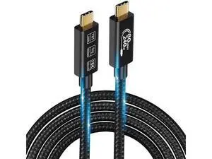 USB-C to USB-C USB4 Gen4 & Thunderbolt 5 Cable, 80Gbps, 240W Charging, 16K@60Hz 4K@120Hz HDR for Hubs, Docks, SSDs, Laptops & Monitors USB-C to USB-C USB4 Gen4 & Thunderbolt 5 Cable, 80Gbps, 240W Charging, 16K@60Hz 4K@120Hz HDR for Hubs, Docks, SSDs, Laptops & Monitors
