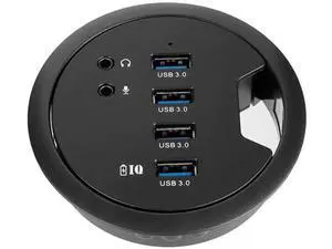 80MM 3.14 Inch Desk Grommet USB 3.0 Hub, 4-Port Desktop Hole Fit Multiport Hub with 3.5mm Audio Mic Jack, BC1.2 Fast Charging, 5V/2A AC Power Adapter Included for Smartphones & Office Desks 80MM 3.14 Inch Desk Grommet USB 3.0 Hub, 4-Port Desktop Hole Fit Multiport Hub with 3.5mm Audio Mic Jack, BC1.2 Fast Charging, 5V/2A AC Power Adapter Included for Smartphones & Office Desks
