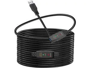 16FT Active USB 3.0 Extension Cable, A-Male to A-Female USB Extender Cord with Signal Chipset, Compatible with Oculus Quest 2, Xbox, PS4 & More USB Devices 16FT Active USB 3.0 Extension Cable, A-Male to A-Female USB Extender Cord with Signal Chipset, Compatible with Oculus Quest 2, Xbox, PS4 & More USB Devices