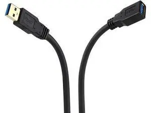 20FT USB 3.0 Extension Cable, Type A Male to Female SuperSpeed Extender Cord, Black 20FT USB 3.0 Extension Cable, Type A Male to Female SuperSpeed Extender Cord, Black