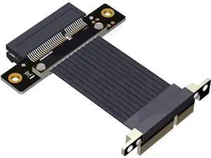 15cm GEN4 PCIe 4.0 X4 to X4 Riser Cable Model R22SF-TL, 90°/180° Angle Adjustable Extension Cord, Vertical Installation for USB Adapters, Network Cards, Capture Cards & Mining Devices 15cm GEN4 PCIe 4.0 X4 to X4 Riser Cable Model R22SF-TL, 90°/180° Angle Adjustable Extension Cord, Vertical Installation for USB Adapters, Network Cards, Capture Cards & Mining Devices
