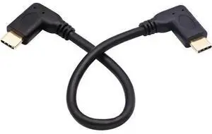 20cm 90 Degree USB 3.1 Gen2 Type C Male to Male Cable, 10Gbps Data Cord for Charging, Audio & Video, Compatible with MacBook Pro, USB-C Hub and Laptops 20cm 90 Degree USB 3.1 Gen2 Type C Male to Male Cable, 10Gbps Data Cord for Charging, Audio & Video, Compatible with MacBook Pro, USB-C Hub and Laptops