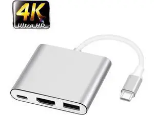 Gray USB-C to HDMI Multiport Adapter, USB 3.1 Type-C to 4K HDMI Converter with USB 3.0 Port, Digital AV Adapter for MacBook Pro, Smartphones, Monitor & Projector Gray USB-C to HDMI Multiport Adapter, USB 3.1 Type-C to 4K HDMI Converter with USB 3.0 Port, Digital AV Adapter for MacBook Pro, Smartphones, Monitor & Projector