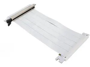 PCIe 4.0 x16 Dual Sided Reverse 180° GPU Riser Cable, 20cm White Flexible Graphics Card Extension Cord Compatible with RX 7900 7800 7700 7600 7500 Series PCIe 4.0 x16 Dual Sided Reverse 180° GPU Riser Cable, 20cm White Flexible Graphics Card Extension Cord Compatible with RX 7900 7800 7700 7600 7500 Series