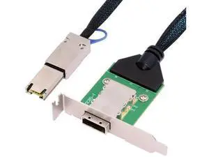 External SFF-8088 to SFF-8088 Standard Mini SAS Extension Cable with Low Profile PCBA Bracket, 26Pin SAS2.0 High-Speed Storage Interconnect Cable for Server RAID HBA & Data Center JBOD External SFF-8088 to SFF-8088 Standard Mini SAS Extension Cable with Low Profile PCBA Bracket, 26Pin SAS2.0 High-Speed Storage Interconnect Cable for Server RAID HBA & Data Center JBOD