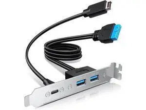 20Gbps USB 3.2 Gen2x2 Front Panel Adapter, Type-E 20Pin & USB3.0 19Pin Header Cable with PCIe Bracket 20Gbps USB 3.2 Gen2x2 Front Panel Adapter, Type-E 20Pin & USB3.0 19Pin Header Cable with PCIe Bracket