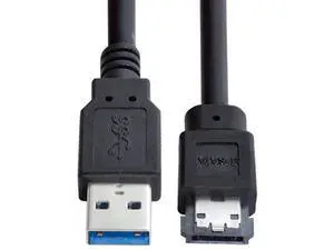 USB 3.0 to eSATA Data Cable for HDD SSD Optical Drives, 3.28FT/1.0M One-Way Transmission Wire (USB End Connects to Host Computer Only) USB 3.0 to eSATA Data Cable for HDD SSD Optical Drives, 3.28FT/1.0M One-Way Transmission Wire (USB End Connects to Host Computer Only)