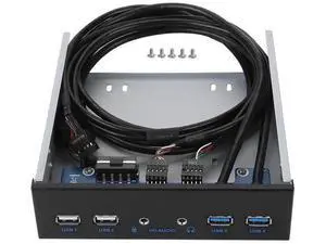 5.25 Inch PC Front Panel USB Hub, Internal Front Bay Expansion Panel with 2 USB3.0 + 2 USB2.0 Ports, HD Audio Jack, 19Pin USB Header Extension, Compatible with Windows XP/Vista/2003/2008 All Windows S 5.25 Inch PC Front Panel USB Hub, Internal Front Bay Expansion Panel with 2 USB3.0 + 2 USB2.0 Ports, HD Audio Jack, 19Pin USB Header Extension, Compatible with Windows XP/Vista/2003/2008 All Windows S