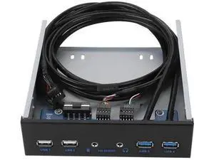5.25 Inch PC Front Bay USB Expansion Panel, Internal Front Panel Hub with 2 USB3.0 + 2 USB2.0 Ports, HD Audio Jack, 19Pin USB Header Extension, Compatible with Windows XP/2003/Vista/2008 & All Windows 5.25 Inch PC Front Bay USB Expansion Panel, Internal Front Panel Hub with 2 USB3.0 + 2 USB2.0 Ports, HD Audio Jack, 19Pin USB Header Extension, Compatible with Windows XP/2003/Vista/2008 & All Windows