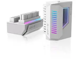 1 Pack White 180-Degree Angled ATX 24Pin Power Adapter with Infinity Mirror ARGB Lighting, 5V 3-Pin Addressable RGB Synchronizable 24Pin PSU Corner Connector 1 Pack White 180-Degree Angled ATX 24Pin Power Adapter with Infinity Mirror ARGB Lighting, 5V 3-Pin Addressable RGB Synchronizable 24Pin PSU Corner Connector