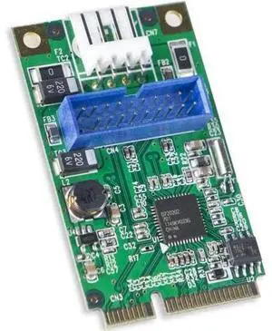 E3-MPE202-2P Mini PCI-E to USB 3.0 Expansion Card, Internal 19-Pin Header Adapter with USB 3.0 Female Extension Cable, 2-Port 5Gbps SuperSpeed Card for Industrial Embedded Devices E3-MPE202-2P Mini PCI-E to USB 3.0 Expansion Card, Internal 19-Pin Header Adapter with USB 3.0 Female Extension Cable, 2-Port 5Gbps SuperSpeed Card for Industrial Embedded Devices