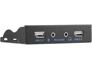 3.5 Inch Floppy Bay USB 2.0 Front Panel Hub, Desktop Case Internal Expansion Panel with 2 USB2.0 Ports, HD Stereo Audio & Mic Jack, 9Pin Extension Cable (2 Feet), Black for DIY PC Chassis 3.5 Inch Floppy Bay USB 2.0 Front Panel Hub, Desktop Case Internal Expansion Panel with 2 USB2.0 Ports, HD Stereo Audio & Mic Jack, 9Pin Extension Cable (2 Feet), Black for DIY PC Chassis