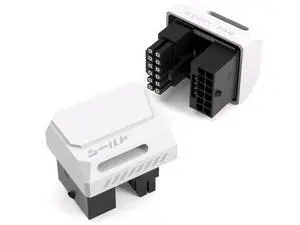 PCIe 5.1 STD-Type 180° Angled 12V-2x6 12VHPWR GPU Power Adapter, 600W 12+4Pin Connector, White, 1 Pack, Compatible with RTX 3090Ti, 4070Ti, 4080, 4090 Graphics Cards PCIe 5.1 STD-Type 180° Angled 12V-2x6 12VHPWR GPU Power Adapter, 600W 12+4Pin Connector, White, 1 Pack, Compatible with RTX 3090Ti, 4070Ti, 4080, 4090 Graphics Cards