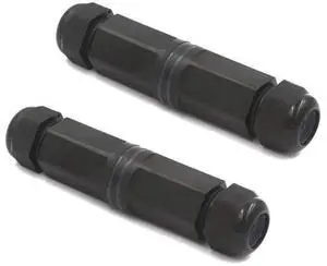 2 Pack IP68 Waterproof Shielded RJ45 Female to Female Coupler, 5.3 Inch 8Pin Inline Ethernet Extender Connector Compatible with Cat5/Cat5e/Cat6 for Outdoor LAN Cable Connection 2 Pack IP68 Waterproof Shielded RJ45 Female to Female Coupler, 5.3 Inch 8Pin Inline Ethernet Extender Connector Compatible with Cat5/Cat5e/Cat6 for Outdoor LAN Cable Connection