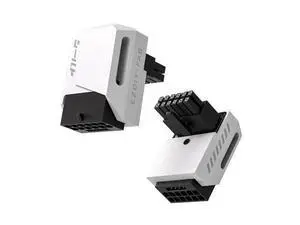 PCIe 5.1 RVS-Type 90° Right Angle 12V-2x6 12VHPWR Adapter, 600W 12+4Pin GPU Power Connector, White, 1 Pack, Compatible with RTX 3090Ti, 4070Ti, 4080, 4090 Graphics Cards PCIe 5.1 RVS-Type 90° Right Angle 12V-2x6 12VHPWR Adapter, 600W 12+4Pin GPU Power Connector, White, 1 Pack, Compatible with RTX 3090Ti, 4070Ti, 4080, 4090 Graphics Cards