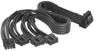 Type B 90° Right Angle 12VHPWR Adapter, PCIe5.0 16AWG 600W 12+4Pin GPU Power Cord, 4×8Pin Input Exclusive for Corsair Modular PSU, Fits RTX 4090/4080/4070Ti/3090Ti Type B 90° Right Angle 12VHPWR Adapter, PCIe5.0 16AWG 600W 12+4Pin GPU Power Cord, 4×8Pin Input Exclusive for Corsair Modular PSU, Fits RTX 4090/4080/4070Ti/3090Ti