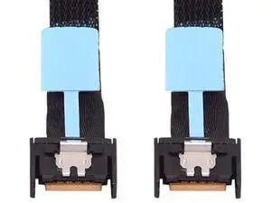 0.5M PCIE 5.0 MCIO 4X 38Pin Extender Cable, SFFTA1016 Mini Cool Edge IO 56Gbps HighSpeed Cable for Server NVMe SSD/RAID/HBA 0.5M PCIE 5.0 MCIO 4X 38Pin Extender Cable, SFFTA1016 Mini Cool Edge IO 56Gbps HighSpeed Cable for Server NVMe SSD/RAID/HBA