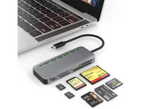 7-in-1 USB C Multi Card Reader, 5Gbps Aluminum Memory Card Adapter Supports SD/TF/CF/XD/Memory Stick Pro Duo, OTG Card Reader for Digital Cameras, iPhone 15/16, Android Phones, Tablets & Laptops 7-in-1 USB C Multi Card Reader, 5Gbps Aluminum Memory Card Adapter Supports SD/TF/CF/XD/Memory Stick Pro Duo, OTG Card Reader for Digital Cameras, iPhone 15/16, Android Phones, Tablets & Laptops